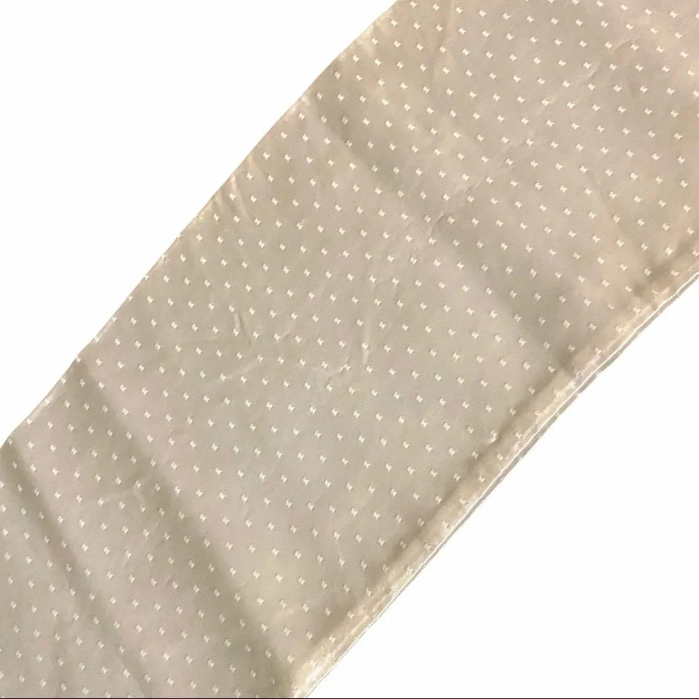 Vintage Oblong‎ Off White Textured Head Scarf